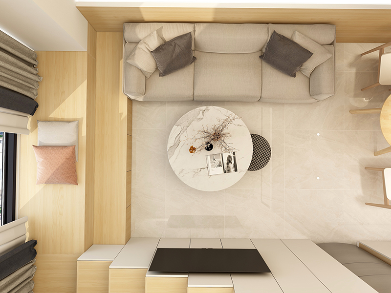 68平單身公寓裝修 株洲財富湘江小區(qū) 復(fù)式樓現(xiàn)代簡約裝修全案 