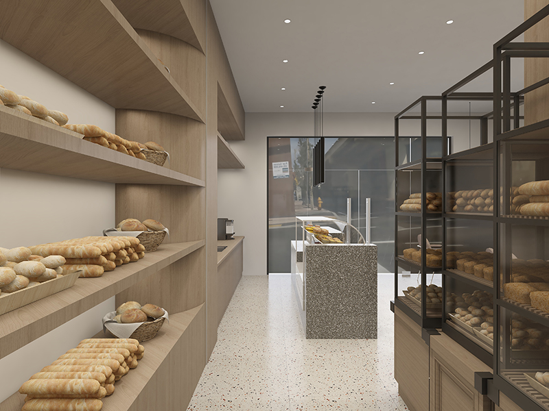 123平現(xiàn)代簡歐風(fēng)商業(yè)裝修 昆明理想小鎮(zhèn) 糕點店鋪裝修設(shè)計全包