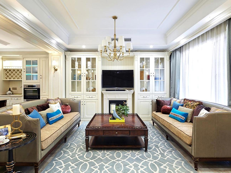 合肥明珠廣場三居室歐式風格裝修 111平全屋設(shè)計 兒童房改造全包